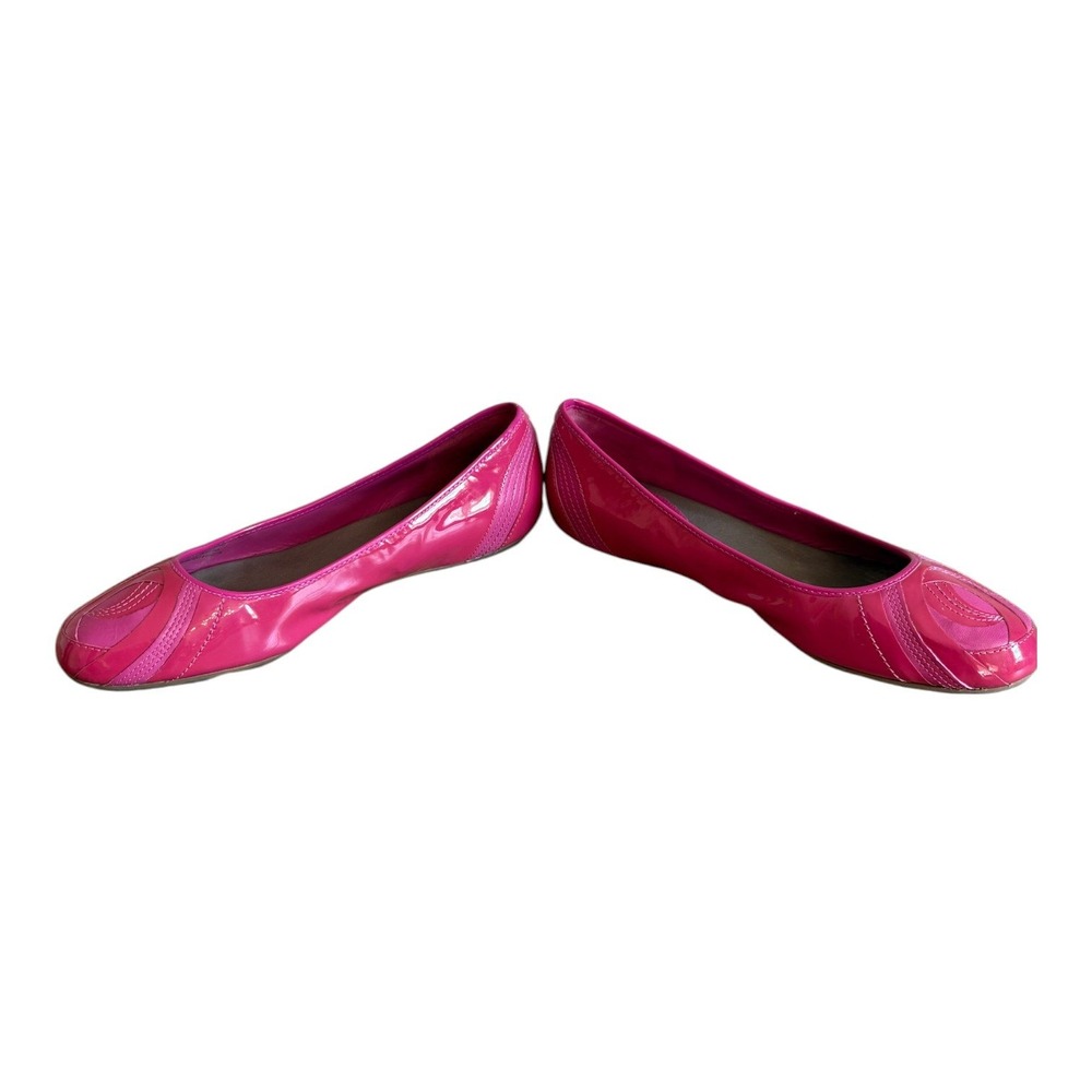 Cole Haan Womens Hot Pink Patent Leather Nike Air Ballet Flats D27496 Size 9B - Picture 5 of 8